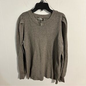 The Limited size XL Heather‎ Gray Knit sweater Top Oversized sleeves